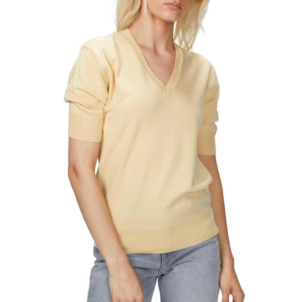 NEW 6397 elbow v-neck top in honey